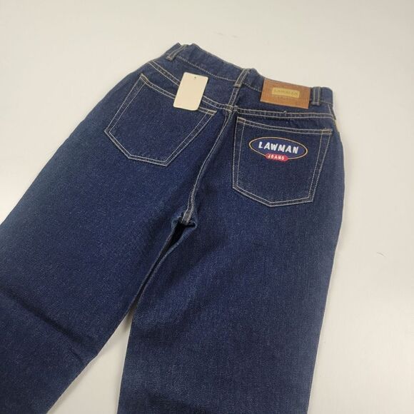 Vintage Lawman Original Slim Fit Western Jeans Size 5 New Nwd Navy High Waisted - Picture 1 of 10